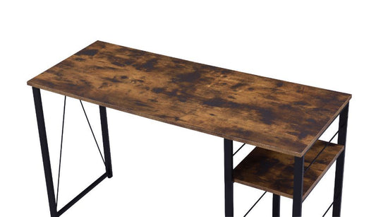 Vadna Writing Desk, Weathered Oak & Black Finish 92765