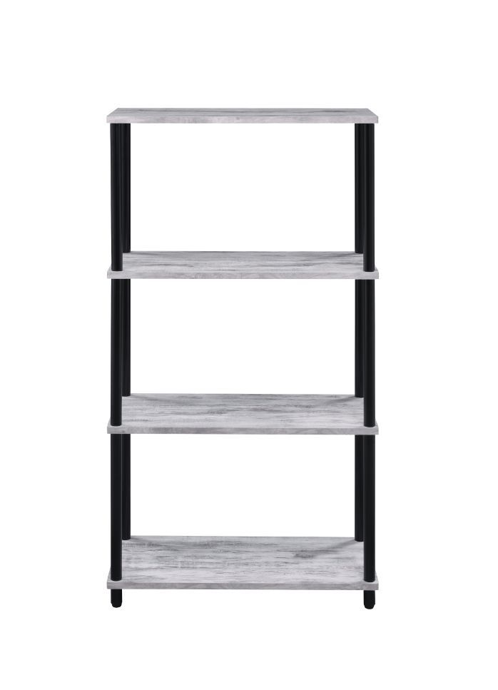 Nypho Bookshelf, Antique White & Black Finish 92737