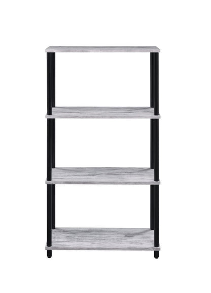 Nypho Bookshelf, Antique White & Black Finish 92737