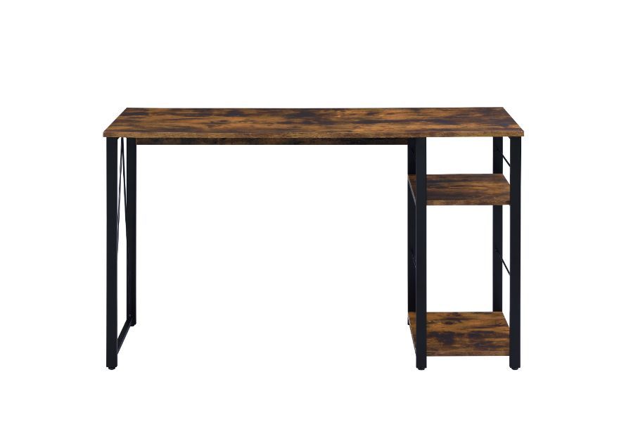 Vadna Writing Desk, Weathered Oak & Black Finish 92765