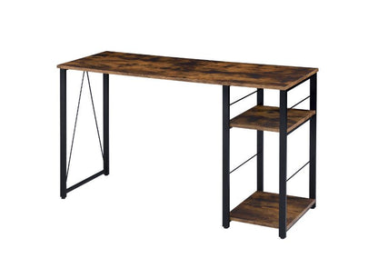 Vadna Writing Desk, Weathered Oak & Black Finish 92765