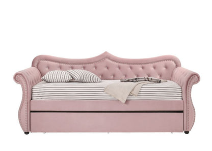 Adk Daybed & Trundle, Pink Velvet 39420