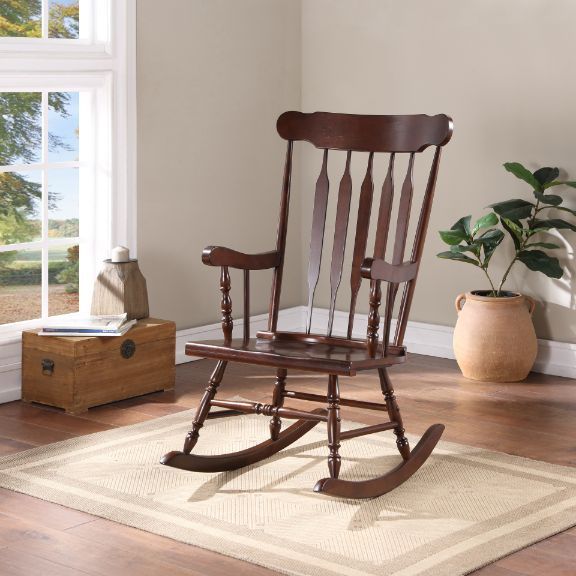 Raina Rocking Chair, Cappuccino Finish 59934