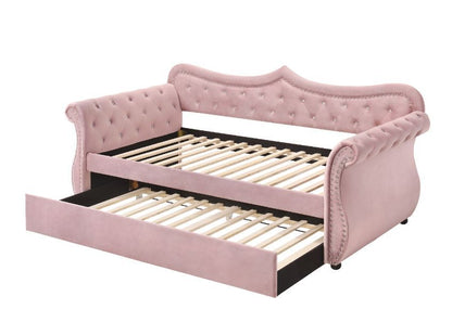 Adk Daybed & Trundle, Pink Velvet 39420