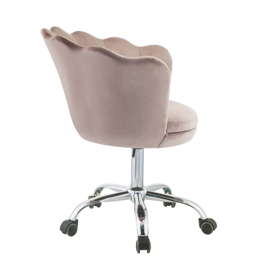 Micco Office Chair, Rose Quartz Velvet & Chrome 92938
