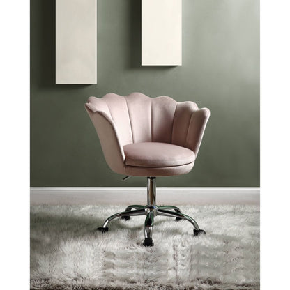Micco Office Chair, Rose Quartz Velvet & Chrome 92938