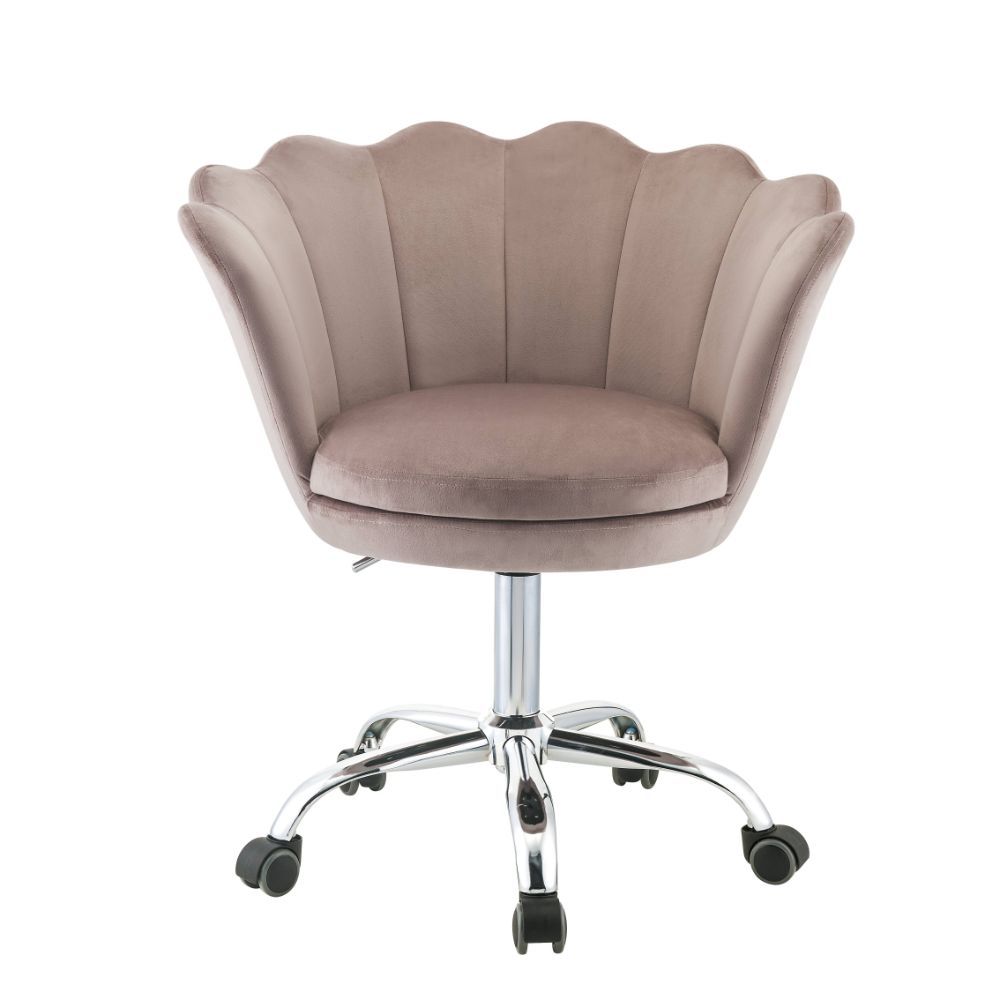 Micco Office Chair, Rose Quartz Velvet & Chrome 92938