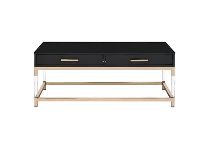 Adiel Coffee Table, Black & Gold Finish 82345