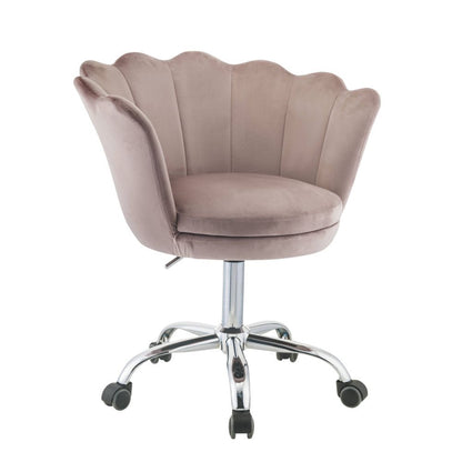 Micco Office Chair, Rose Quartz Velvet & Chrome 92938