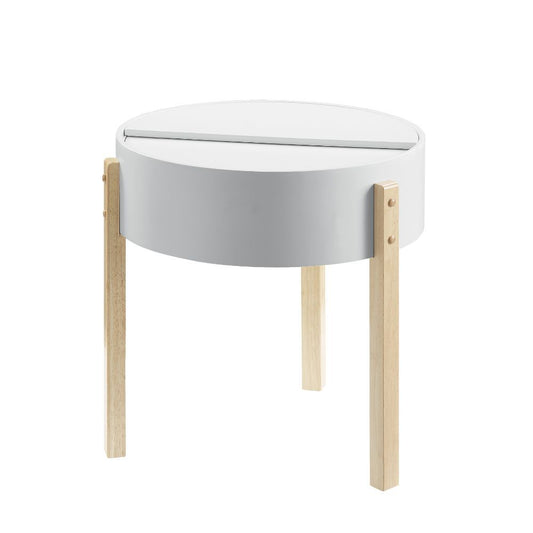 Bodfish End Table, White & Natural 83217