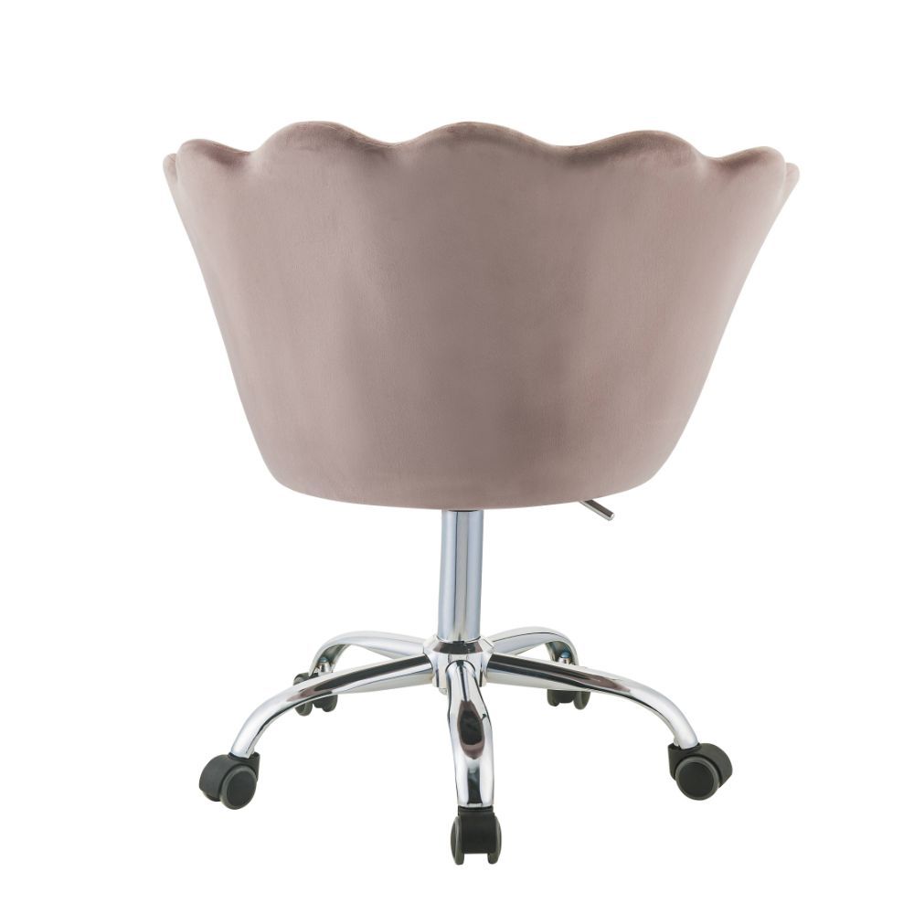 Micco Office Chair, Rose Quartz Velvet & Chrome 92938