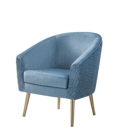 Benny Accent Chair, Velvet & Gold 59887