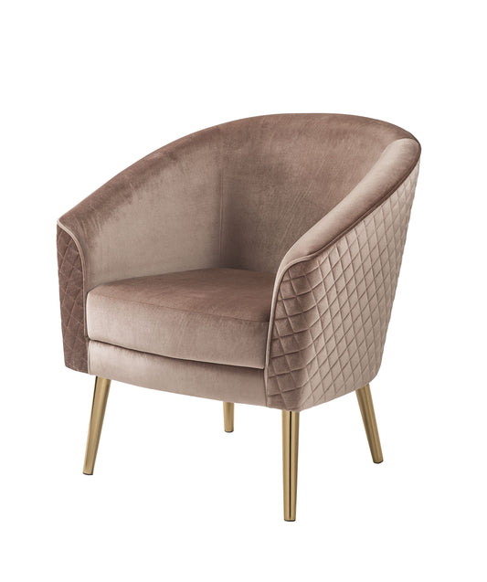 Benny Accent Chair, Velvet & Gold 59885