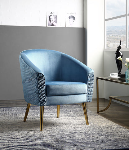 Benny Accent Chair, Velvet & Gold 59887