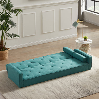 M1905-GN  Green sofa bed with square pillow