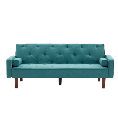 M1905-GN  Green sofa bed with square pillow