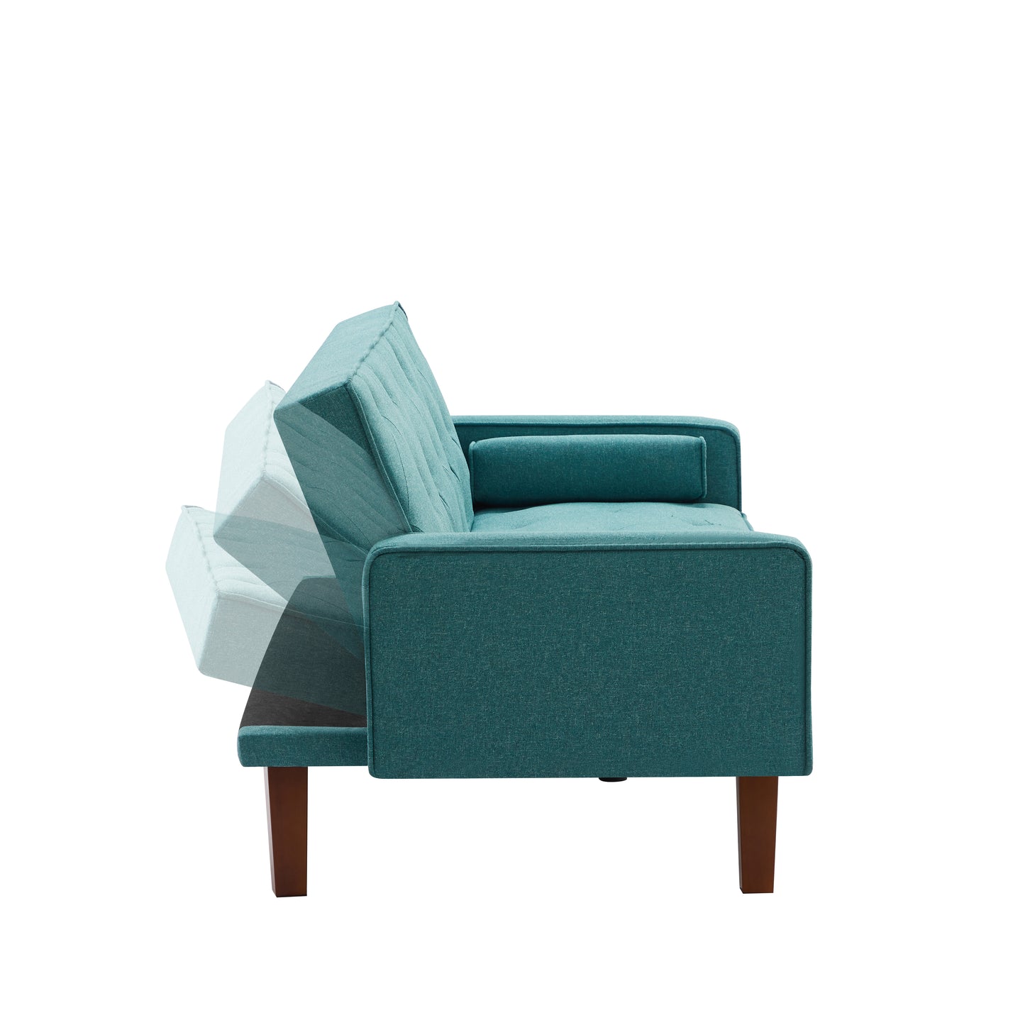 M1905-GN  Green sofa bed with square pillow