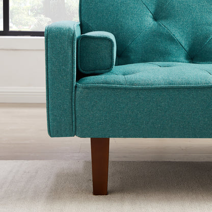 M1905-GN  Green sofa bed with square pillow
