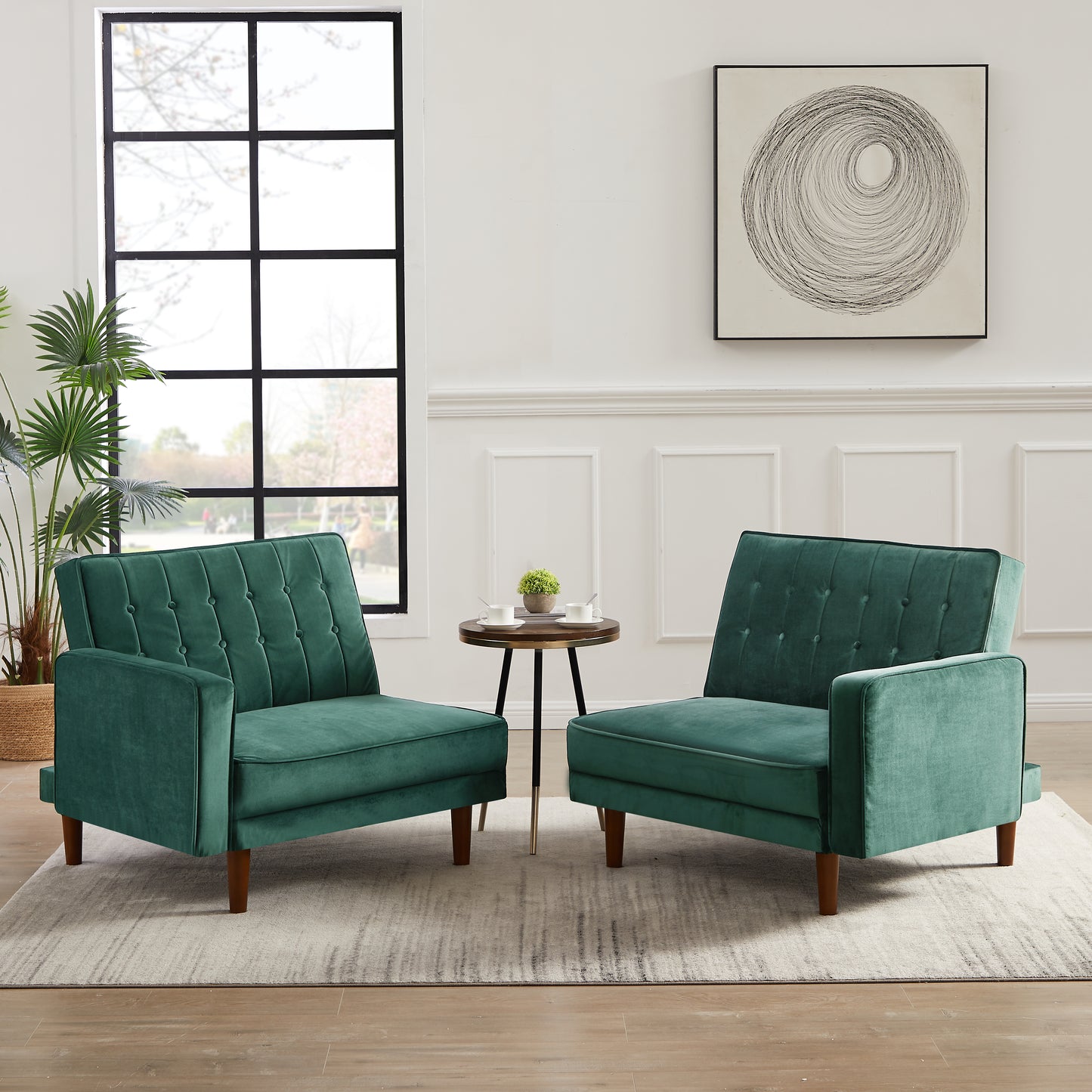 M1903-GN  Green split sofa
