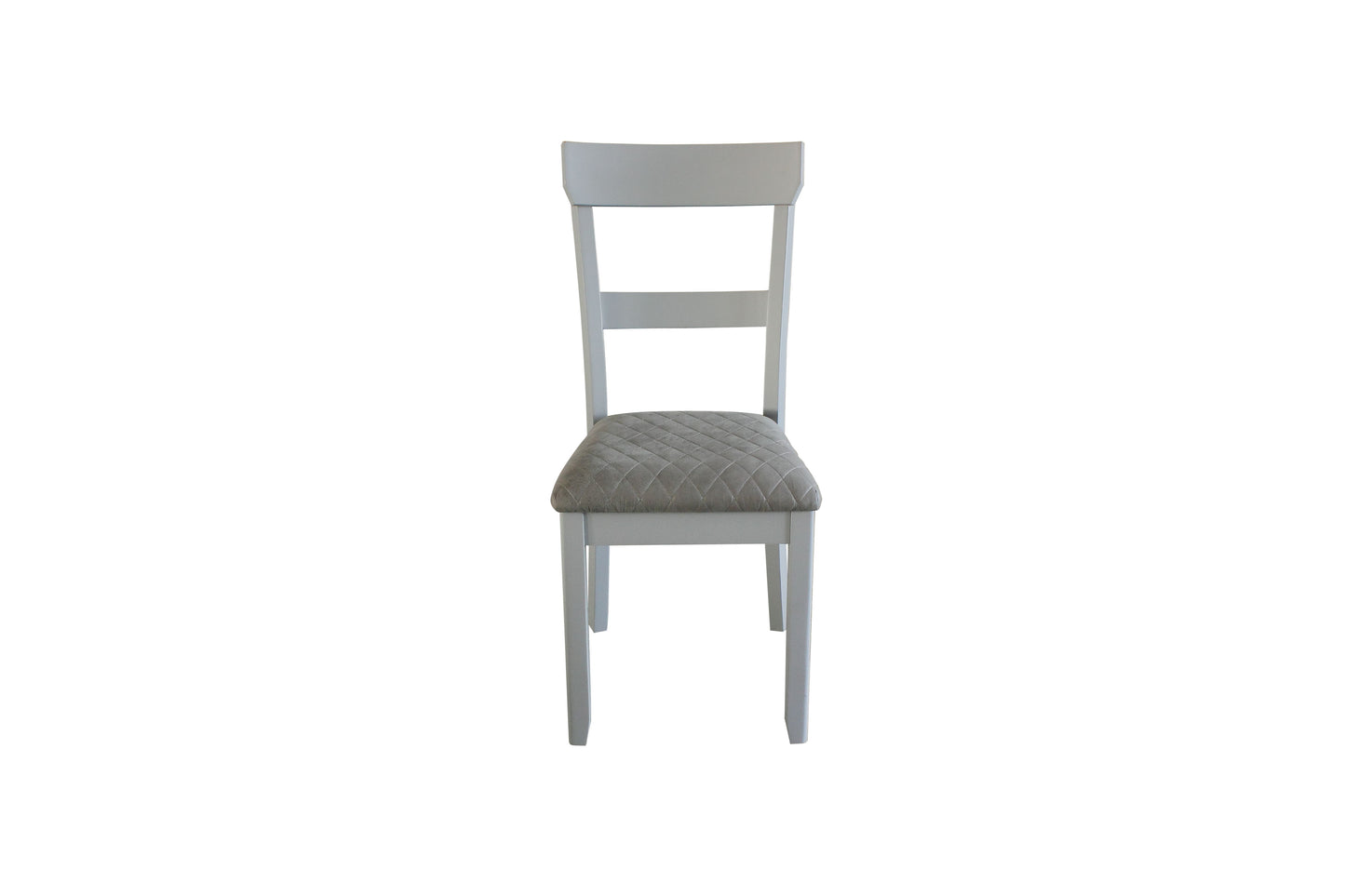 House Marchese Side Chair, Two Tone Gray Fabric & Pearl Gray Finish 68862