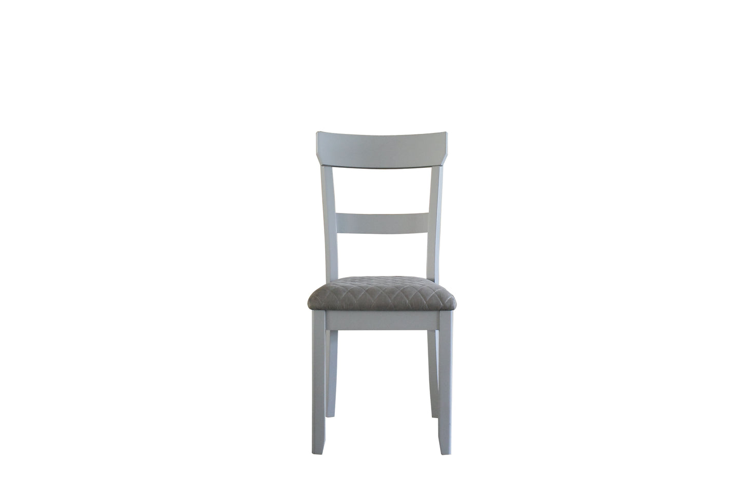 House Marchese Side Chair, Two Tone Gray Fabric & Pearl Gray Finish 68862