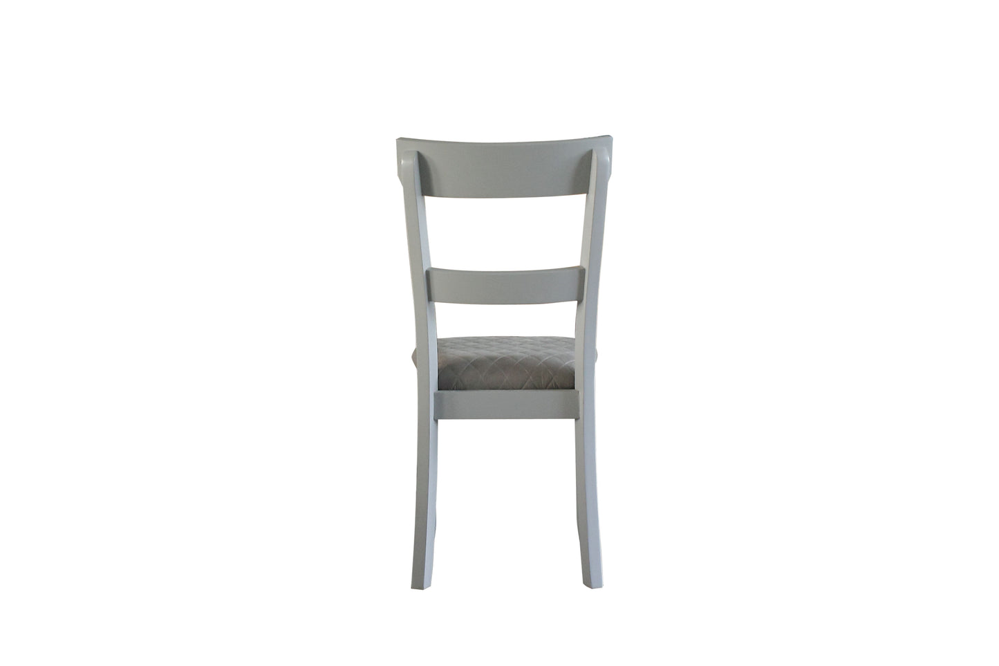 House Marchese Side Chair, Two Tone Gray Fabric & Pearl Gray Finish 68862