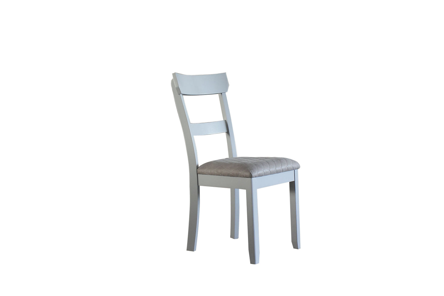 House Marchese Side Chair, Two Tone Gray Fabric & Pearl Gray Finish 68862