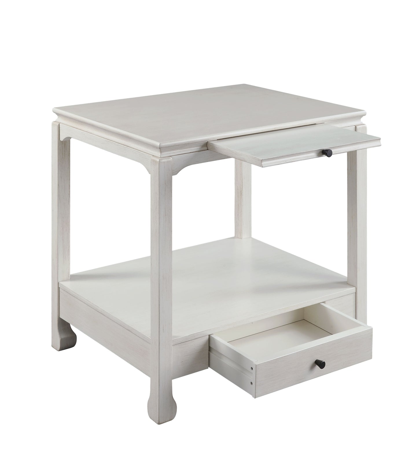 Seatlas Accent Table, Antique White Finish 97975