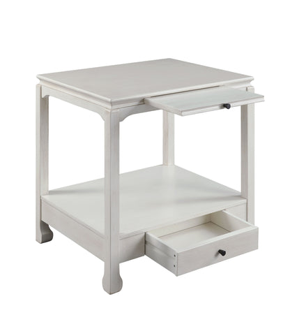 Seatlas Accent Table, Antique White Finish 97975