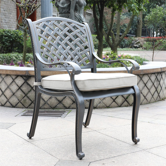 dining arm chair with cushion