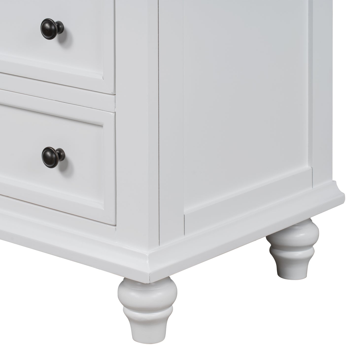 3-Drawer Storage Wood Cabinet, End Table with Pull out Tray