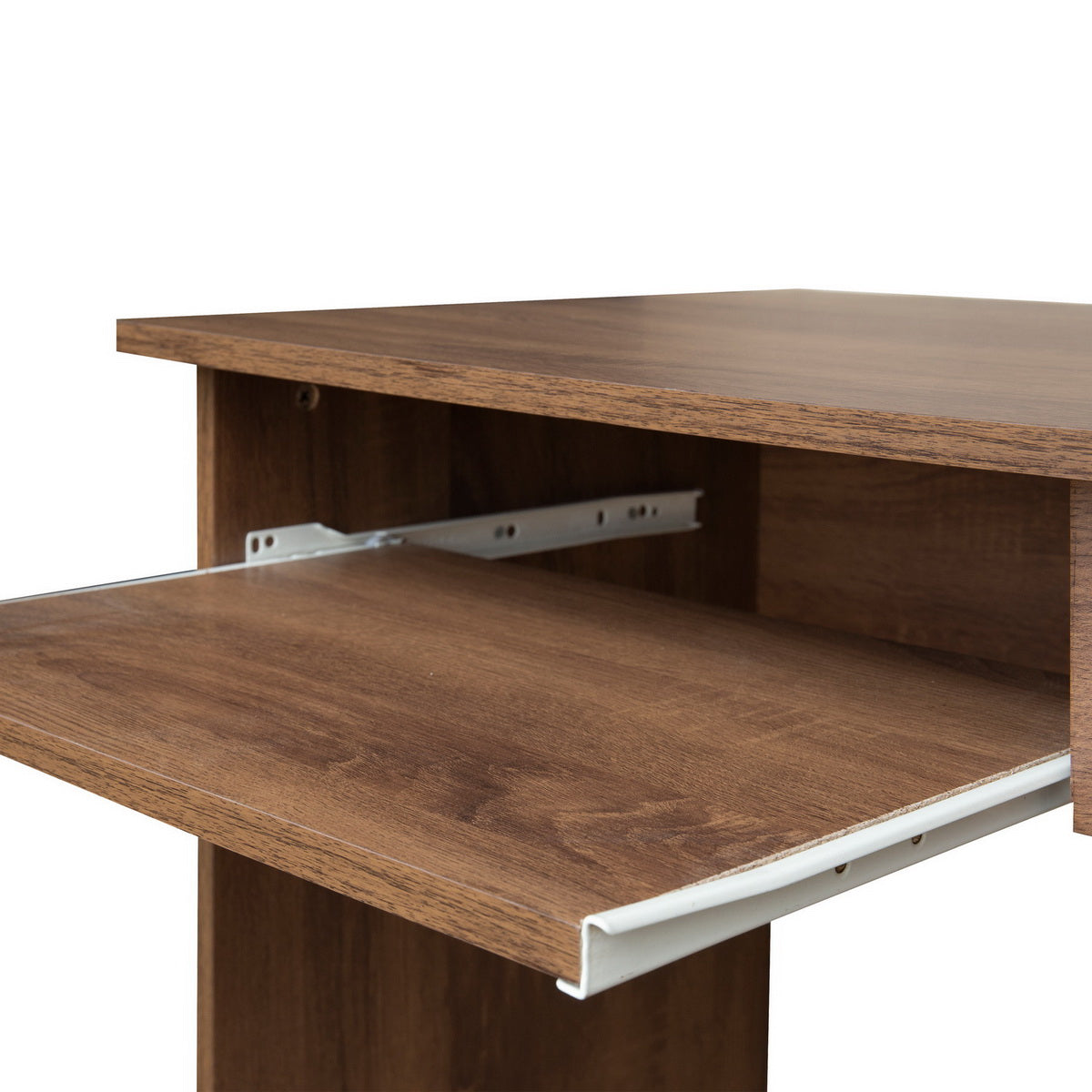 Full Wooden computer desk with 1 drawer and 1 keyboard tray
