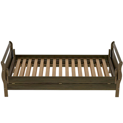 Classic Style Pine Wood Platform Bed（Expected to arrive on 7.5）