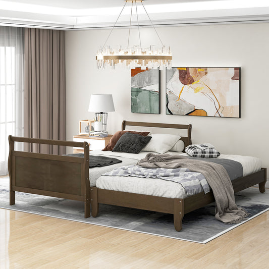 Classic Style Pine Wood Platform Bed（Expected to arrive on 7.5）