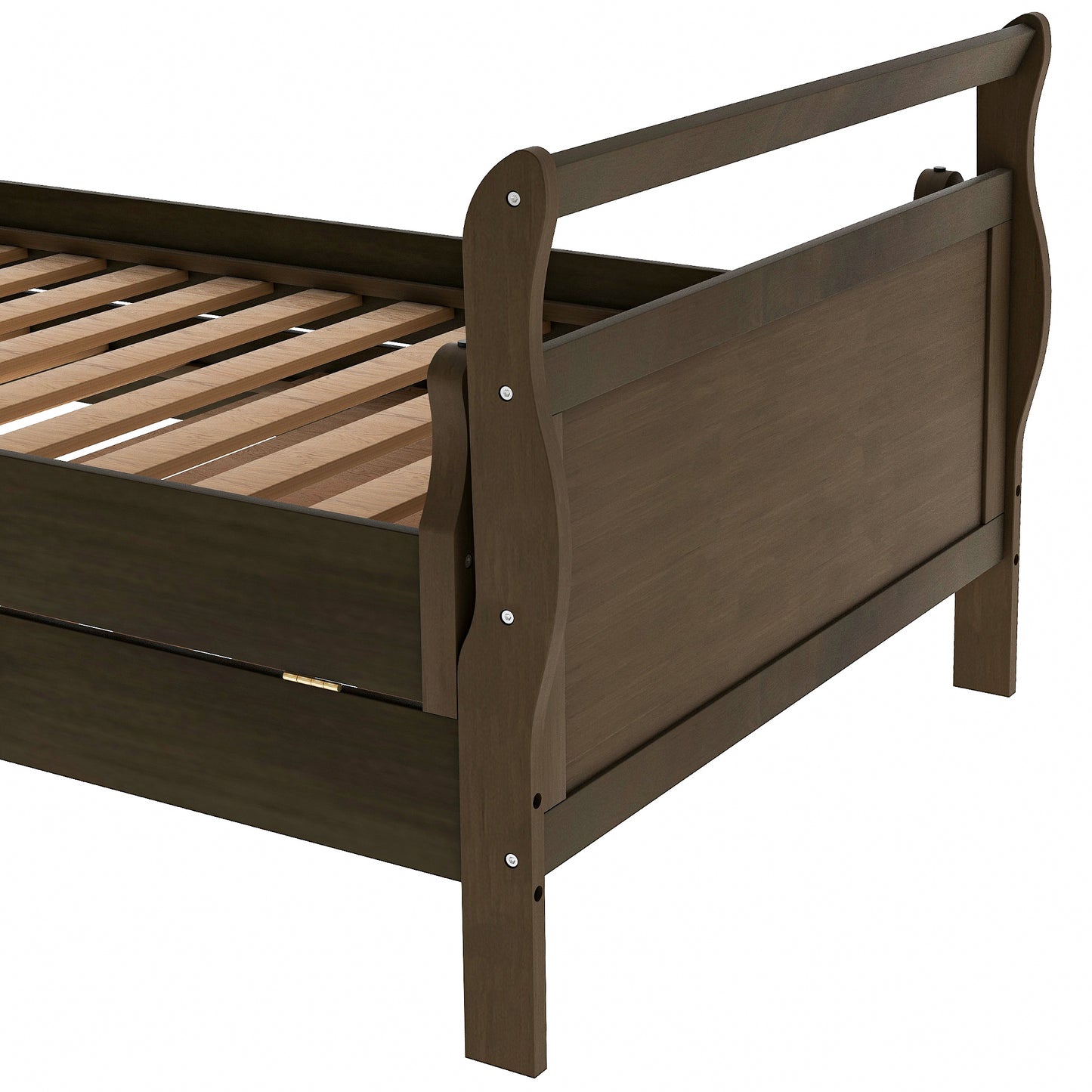 Classic Style Pine Wood Platform Bed（Expected to arrive on 7.5）