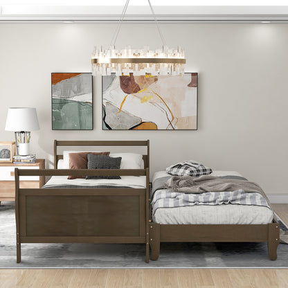 Classic Style Pine Wood Platform Bed（Expected to arrive on 7.5）