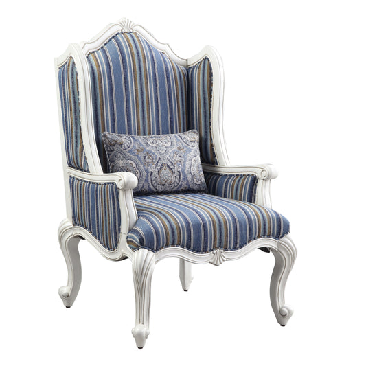Ciddrenar Chair w/pillow, Fabric  White Finish 54312
