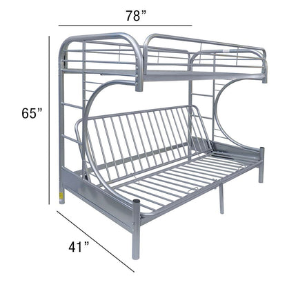 Eclipse Bunk Bed (Twin/Full/Futon) in Silver 02091SI