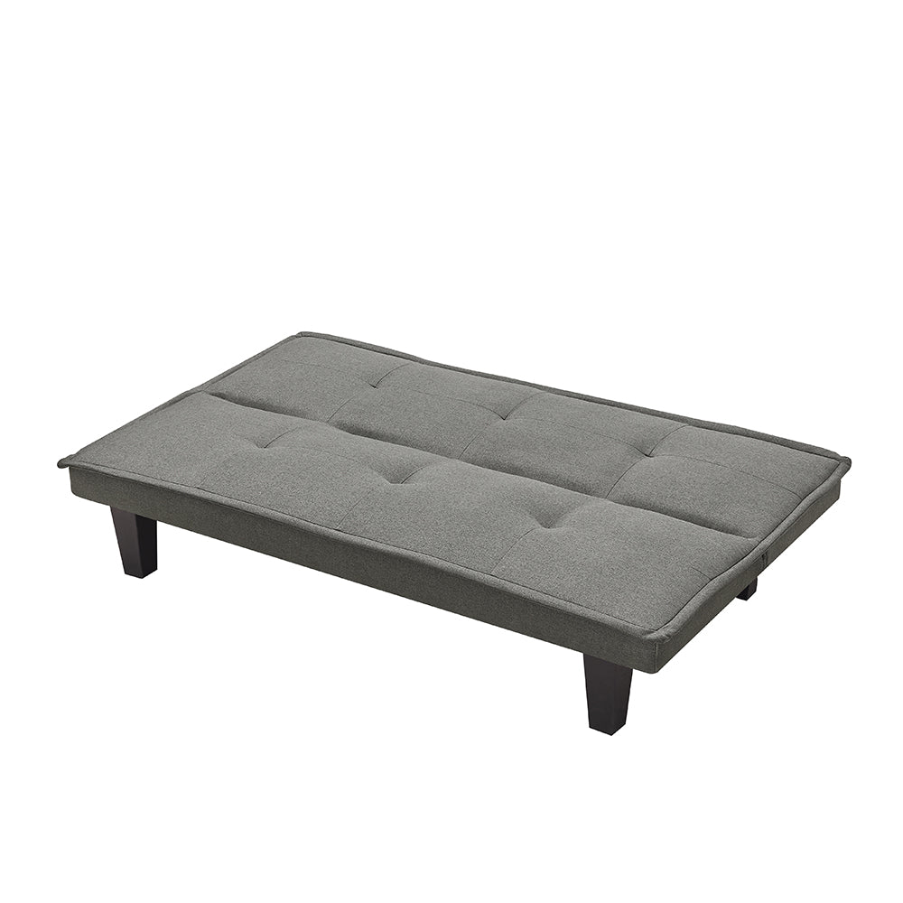 Modern Fabric Futon Sofa Bed , Convertible Folding Futon Sofa Bed Sleeper for Home Living Room .（Light Grey ）