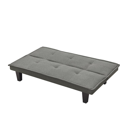 Modern Fabric Futon Sofa Bed , Convertible Folding Futon Sofa Bed Sleeper for Home Living Room .（Light Grey ）
