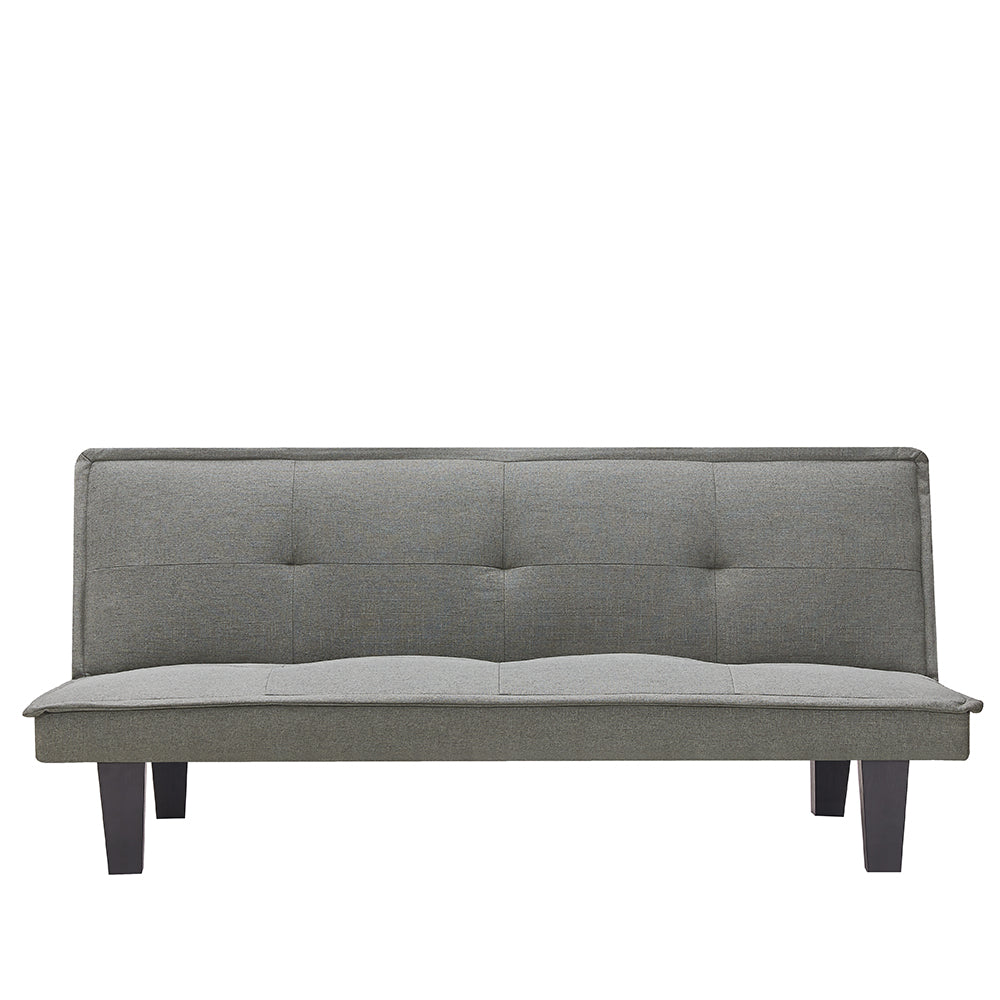 Modern Fabric Futon Sofa Bed , Convertible Folding Futon Sofa Bed Sleeper for Home Living Room .（Light Grey ）
