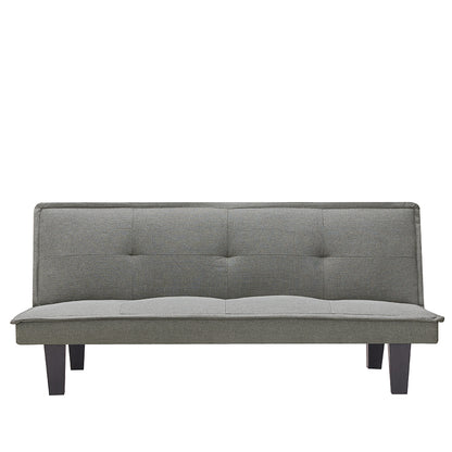 Modern Fabric Futon Sofa Bed , Convertible Folding Futon Sofa Bed Sleeper for Home Living Room .（Light Grey ）