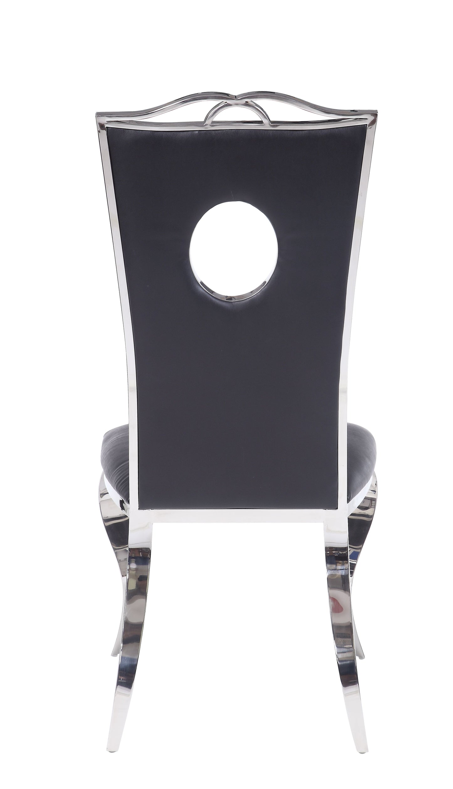 Cyrene Side Chair (Set-2) in PU  Stainless Steel 62078