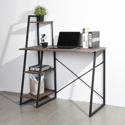 4 Tier Storage Shelf Computer Desk