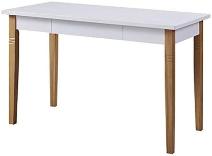 Home Office Desk Large Computer Desk Study Desk Writing Table Workstation with Solid Wood Legs  1 Drawer