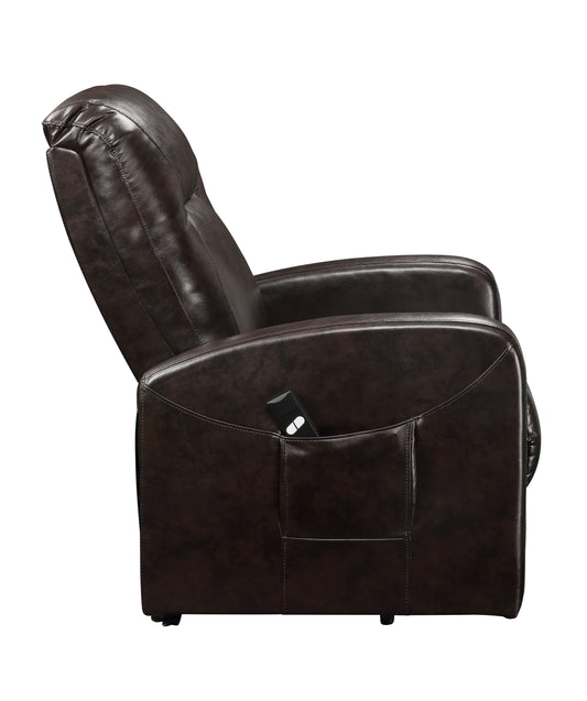 Kasia Recliner w/Power Lift, Espresso PU 59458
