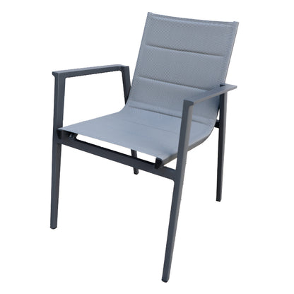 Modern Muse Aluminum Patio Dining Table and Chair 5 pcs Set