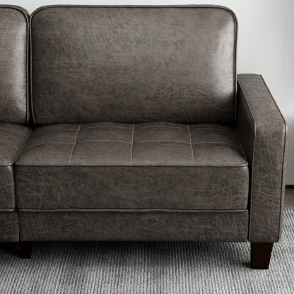 High elastic sponge two-seat sofa(Gray)
