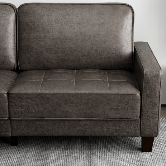 High elastic sponge two-seat sofa(Gray)