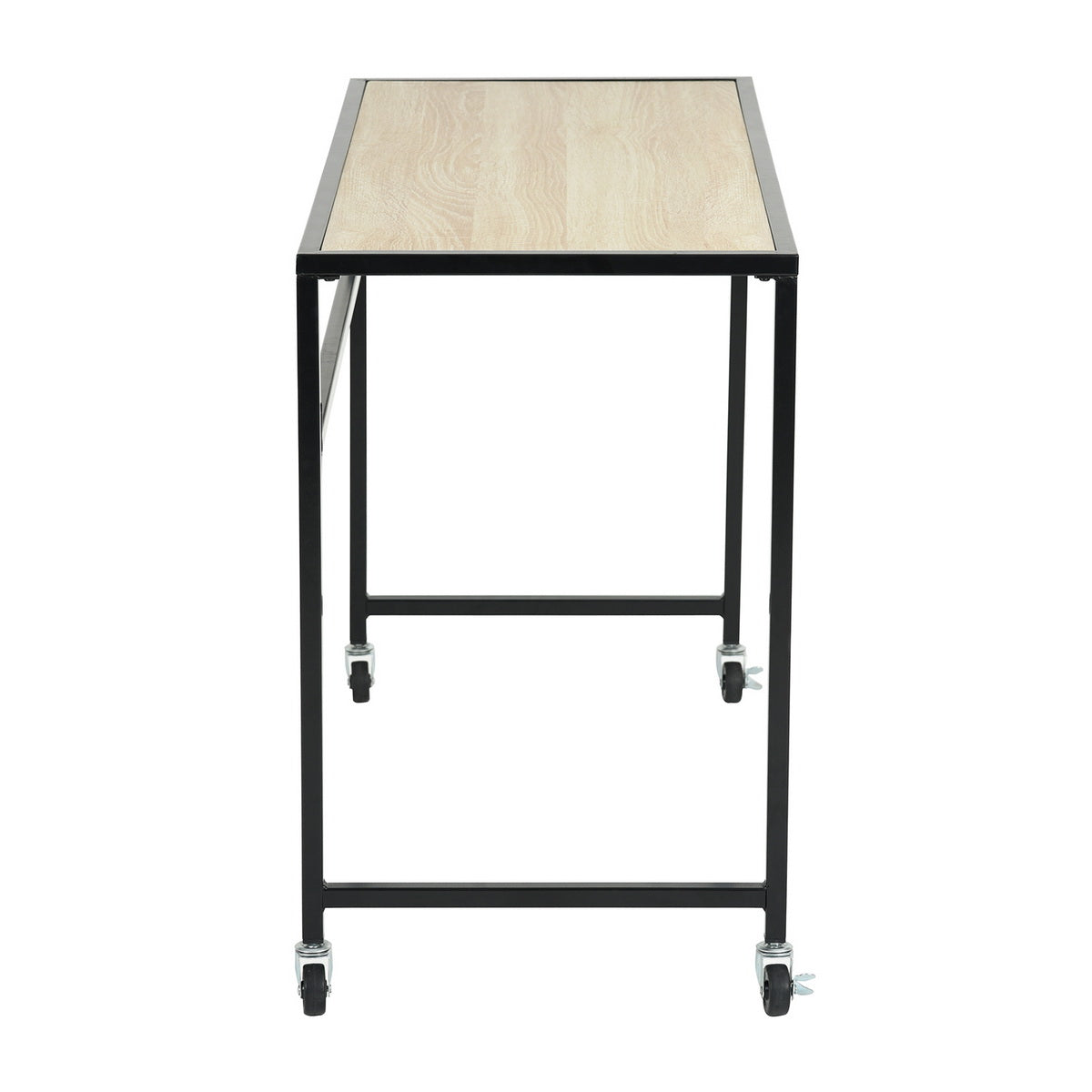 Wooden Top Console Table, with Lockable Wheels